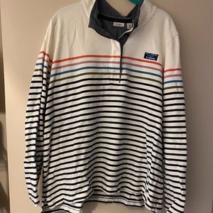 LL Bean Soft Cotton Rugby Stripe Sweatshirt 2X